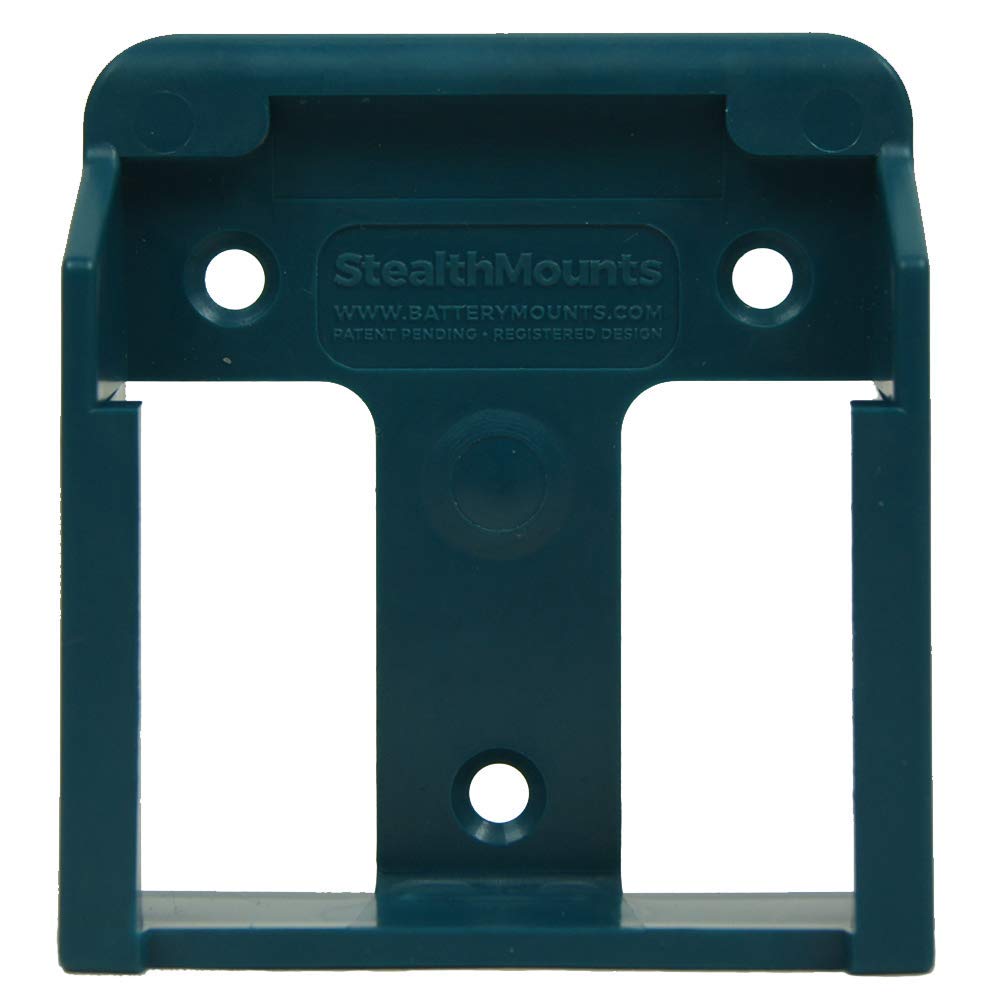 StealthMounts Blue Battery Mounts Compatible with Makita 18V LXT – 5 Pack Wall & Bench Battery Holders | Power Tool Battery Storage Organiser | Heavy Duty ABS | Made in the UK