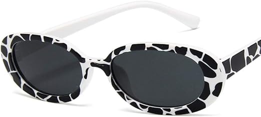 UKKD Sonnenbrille Kleine Ovale Sonnenbrille Frauen Männer Retro Vintage