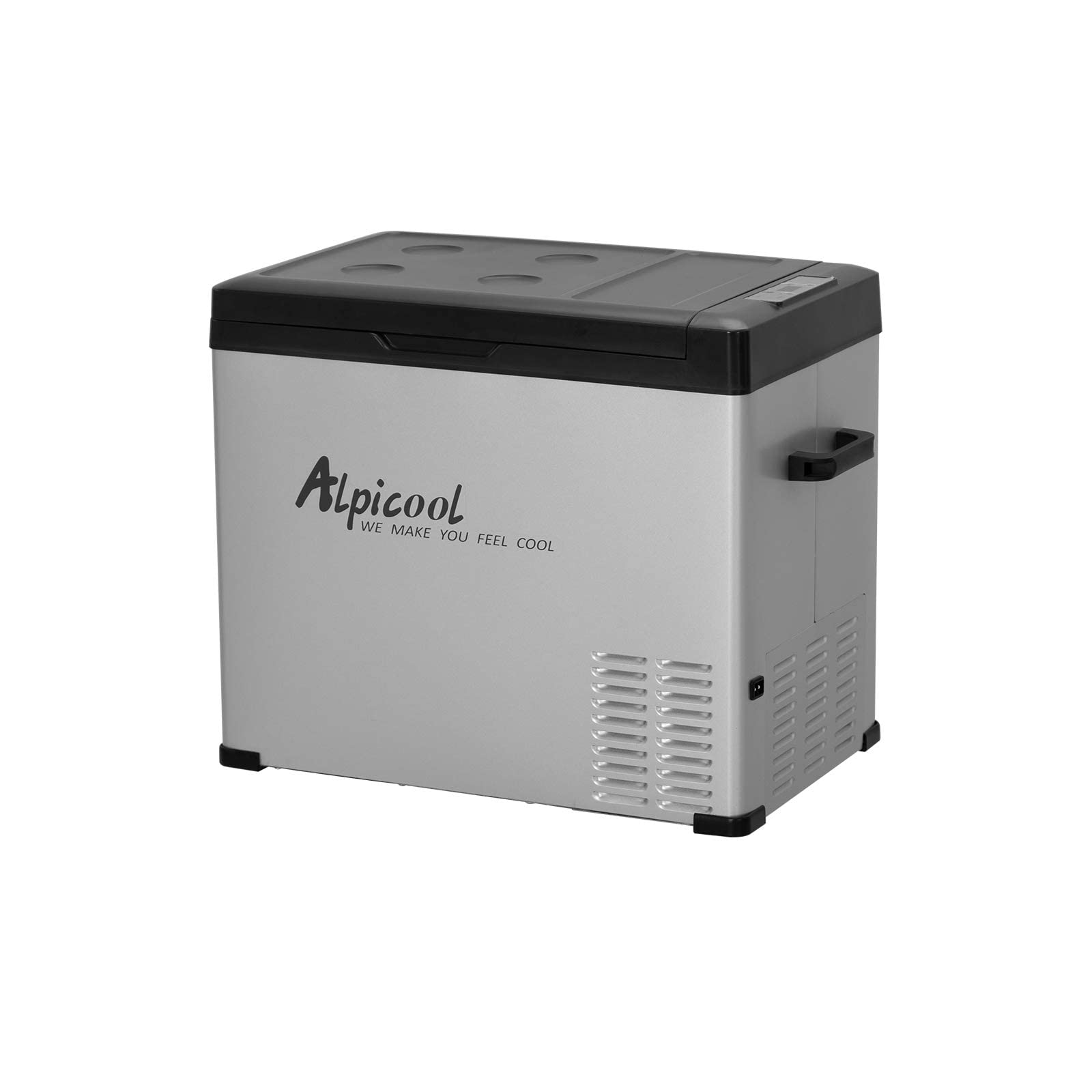Alpicool C50 Portable Refrigerator 47 Quart(44.4Liter) 12 Volt Car Freezer for Vehicle, Truck, RV, Boat, Mini Fridge Freezer for Travel, Outdoor, Home -12/24V DC and 110-240V AC (Black and Silver)