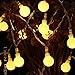 LUCKLED Battery Powered Dimmable Globe String Lights, 17.4 ft 50 LED Decorative Christmas Lights for Home, Garden, Patio, Lawn, Party and Holiday Decorations (Warm White)