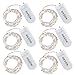 KINGTOP Led String Lights 6 Pack Fairy Micro Lights 2M 20 LEDs Battery Powered Silver Wire Waterproof Lights for Holiday Party Wedding Centerpiece Bottle Decoration [Energy Class A+]