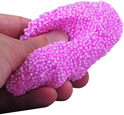 Fanty Tech Snow Mud Fluffy Floam Slime Relieve Stress Anxiety Scented Sludge No Borax Funny Clay Toy for Kids/Adult (Hot pink)