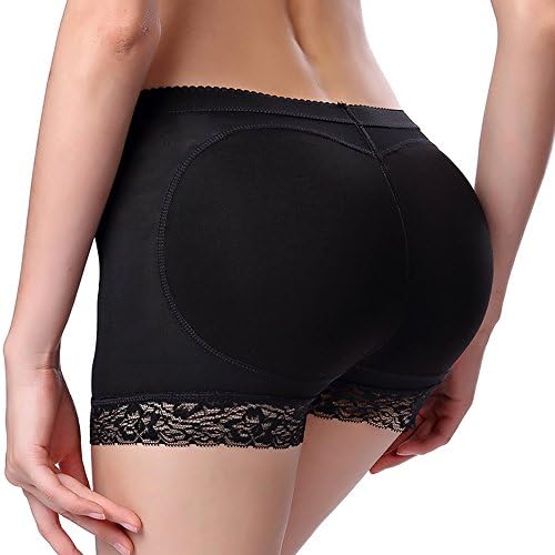 Jenbou Women's Butt Lifter Shapewear Enhancer Padded Control Panties Boyshort Seamless Briefs Fake Buttock Hip Lace Underwear