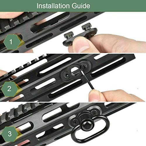 JTENG 2 Point Sling Mlok QD Sling Mount Swivel with 1.25'' Adapter