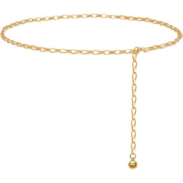 Elerevyo Waist Chain Belts, Metal Gold Rhinestone Crystal  display picture 2