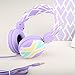 Sound Intone IP-810 Lightweight Stereo Portable Headphones with Mic, Stretching Headband Headsets, for Kids Boys Girls Headset and Android Smartphone,PC, Laptop and All 3.5mm Jack Devices (Purple)