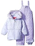 London Fog Girls' Snowflake Embroidery 2 Pc Heavyweight Snowsuit
