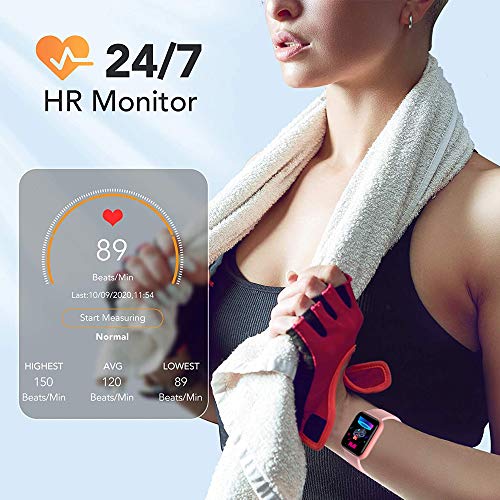 Smart Watch, Fitness Tracker with Heart Rate Monitor, Activity Tracker Touch Screen,Sleep Monitor,Waterproof,Activity Tracker Pedometer