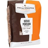 Fresh Roasted Coffee, Indian Monsoon Malabar Whole Bean Coffee, Light Roast, Kosher, 5 lb (80 oz)