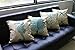 Luxbon Set of 4Pcs Nautical Decor Seaside Themed Cotton Linen Light Green Seahorse Coral Starfish Seaweed Throw Pillow Cases Sofa Couch Chair Decorative Cushion Covers 18