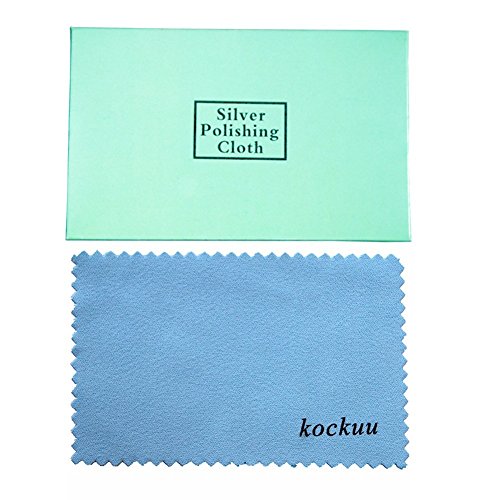 Polishing Cloth for Sterling Silver Gold Platinum Brass and Copper, kockuu 10 Pack Jewelry Cleaning Cloth, Individually Packed in Premium Card - Pack of 10