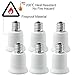 E17 to E26 E27 Socket Adapter 6-Pack JACKYLED Chandelier Socket E17 to Medium Socket Converter Set Max Wattage 150W 200 Degree Heat Resistant
