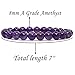 Natural A Grade Dark Amethyst Gemstone 8mm Round Beads Stretch Bracelet 7 Inch