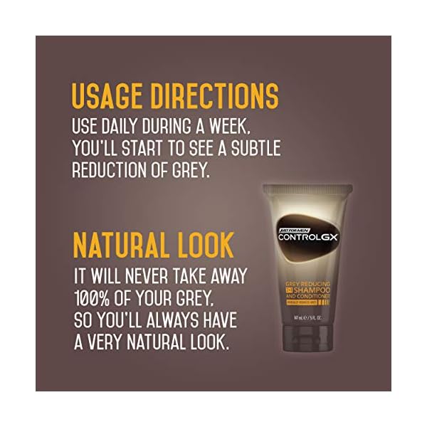 Just for men Control GX, Grey Reducing 2-in-1 Shampoo & Conditioner for Grey Hair – All Shades, 147 ml