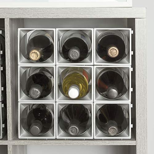 Stakrax - Stackable, Modular Wine Rack - 30 Bottle Set - Silver