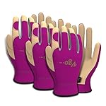 Vgo Glove Ladies' High Breathability Synthetic Leather Gardening Gloves(3-Pairs)