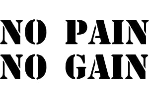 Creative Signs N Designs No Pain No Gain- Gym Motivational Vinyl Wall Decal (Black, 22"x9")