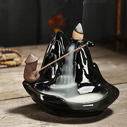 XinXu Incense Burner, Backflow Incense Burner Holder Ceramic Incense Holder Ceramic Ornament Gift Fisherman - Thumbnail 6