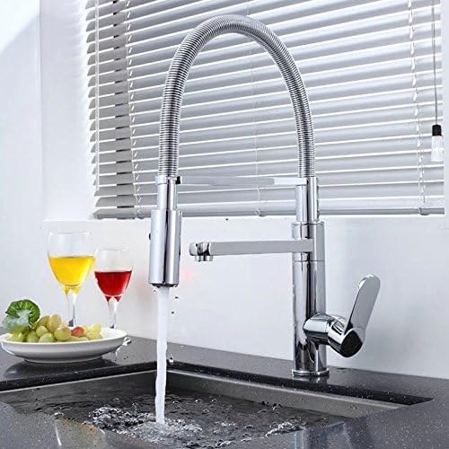 ZHFC- Kitchen cold and hot water universal pipe groove multifunctional bending pipe double switch water tap