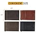 Rachiba Leather Bifold Wallet With Money Clip-Dark-Brown Genuine Leather Wallet