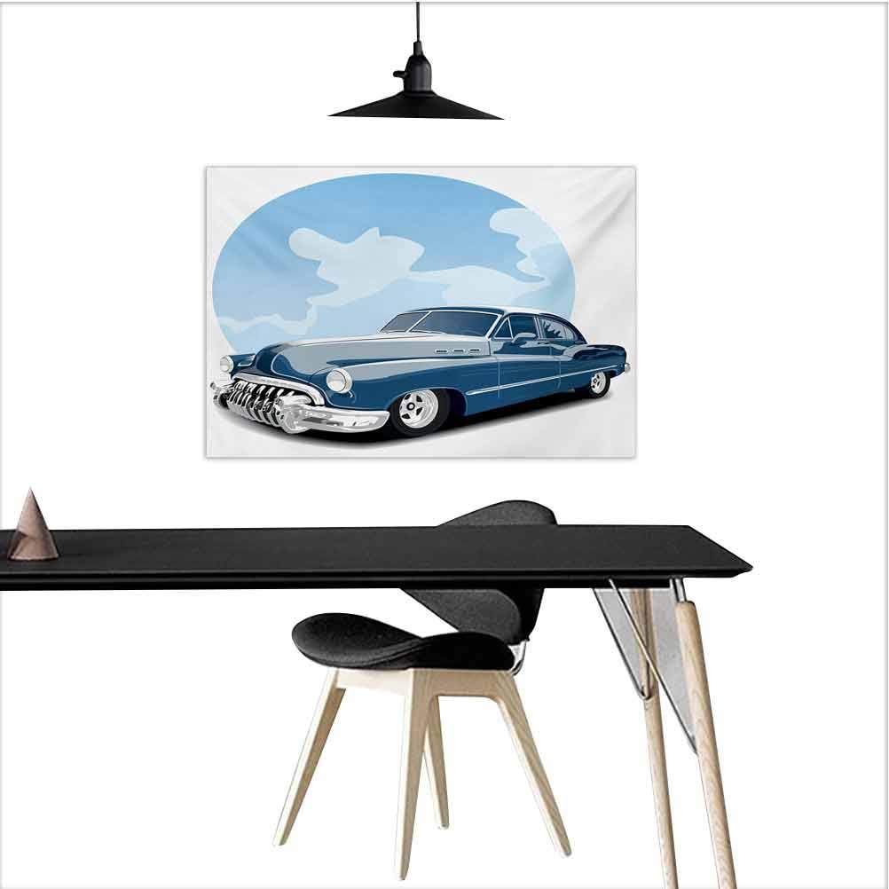 Cars Halloween Wall Decorations Old Timer Vintage Automobile Collectors Revival Nostalgia American Culture W24 xL20 Inch