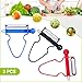 Vicious Teknology Magic Trio Peeler - Peel Cheese, Fruit, Veggie in Seconds with Sharp Stainless Steel Blade - 3PCS