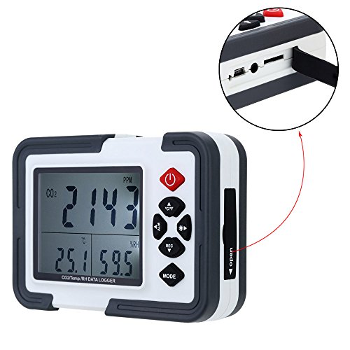 Mengshen CO2 Meter Anthracometer Carbometre Carbonometer - Indoor Air Quality Meters Monitor Detector with CO2, Temperature & Relative Humidity - M2000 - Thumbnail 3