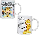 Coffee Mugs-2pc Garfield Ceramic Mug-11 oz-premium Ceramic Mugs, 2 Phrases-''Karma Is Like Rubber Band'' and ''I Was Going to Quit All My Bad Habits''