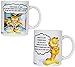 Coffee Mugs-2pc Garfield Ceramic Mug-11 oz-premium Ceramic Mugs, 2 Phrases-''Karma Is Like Rubber Band'' and ''I Was Going to Quit All My Bad Habits''