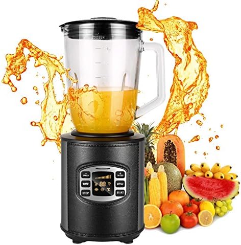 Utheing Smoothie Blender, 800W 5 Modes 50oz Stainless Steel, Fruit Mixer with Smart Timer Setting for Shakes and Smoothies Silver