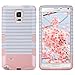 ULAK Note 4 Case, Galaxy Note 4 Case, Shock Resistance 3in1 Anti Slip Note 4 Case Hybrid with Soft Flexible Inner Silicone Skin Protective Case Hard Cover(Minimal Stripes Rose Gold)