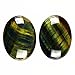 40x30mm Oval Cabochon CAB Flatback Semi-Precious Gemstone Ring Face (Green Tiger Eye)