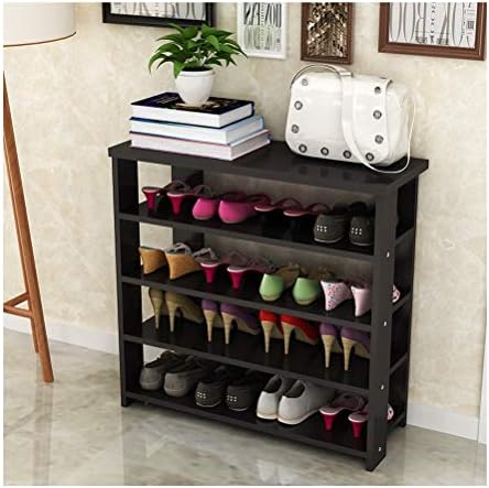 Xingping マルチレイヤー シューズラック ソリッド 木製 靴ベンチ キャビネット ブーツオーガナイザー スタンディング 不織布 カバー 靴棚 廊下 玄関 バスルーム リビングルーム 寝室 収納棚 90cm ブラック Xingping
