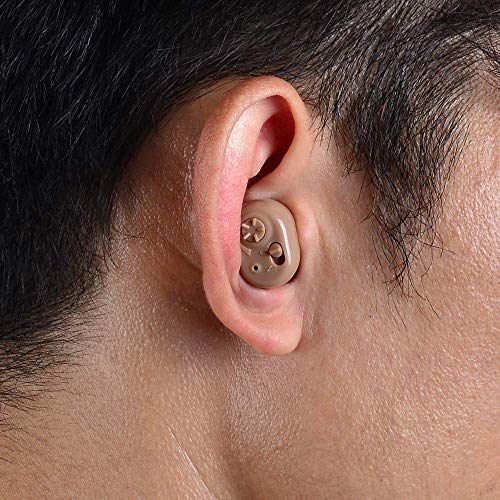 Personal Hearing Aid, in The Canal (ITC) in Ear Hearing Aid, FDA Approved with Replacement Domes and Batteries, Comfortable Design by Wellness Tree