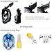 Jasonwell Snorkel Mask Full Face 180°Panoramic View Foldable Full Face Snorkeling Mask with Camera Mount Breathe Easy Snorkel Gear Set Anti-Fog Anti-Leak for Adults & Kids (Black L/XL)