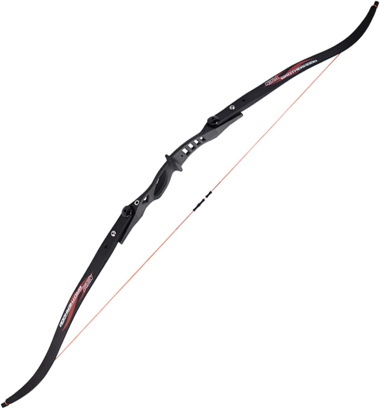 Elongoutdoor Product Ltd 20lbs 60" Takedown Recurve Bow for Youth Beginners Game Bow Set Right/Left Hand Black