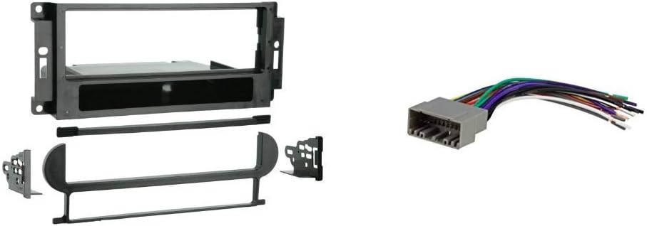 Metra 99-6507 Single DIN Installation Kit for Select 2004-2008 Chrysler/Dodge/Jeep Vehicles & Scosche CR02B Wiring Harness for 2002-Up Select Chrysler/Jeep Vehicles Speaker Connector