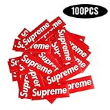 Sticker 100 PCS Waterproof and Oil Proof Sticker Decal for Skateboard Laptop Toy car Luggage (RED)