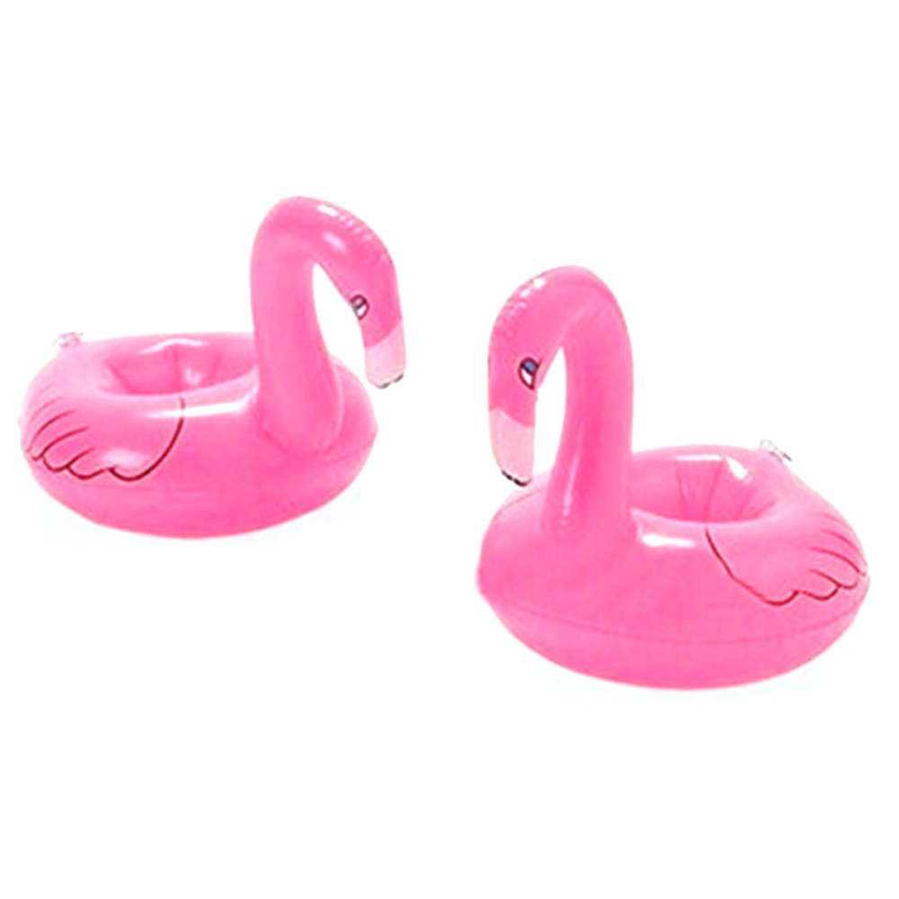 5Pcs Flamingo Floating Inflatable Drinks Beverage Beer Can Holder for Swimming Pool / Beach Party / Kids (Pink)