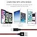 MSXRAYSON Phone Charger 4Pack 3FT 6FT 6FT 10FT Nylon Braided USB Cable & Syncing Cord Compatible Phone Charger X 8 8Plus 7 7Plus 6S 6S Plus (Black&Red)