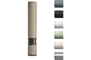 LARS NYSØM Salt Pepper Mill Manual with adjustable ceramic grinder from coarse to fine I Design Spice Mill (Greige)