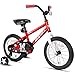 JOYSTAR 14 Inch Pluto Kids Bike with Training Wheels for Ages 3 4 5 Year Old Boys Girls Toddler Children BMX Bicycle Red
