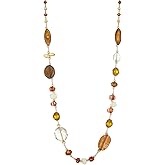 FULU AUTUMN Long Necklaces for Women Trendy Long Chunky Beaded Necklace Boho Fashion Costume Jewelry Mothers Day Gifts for Her