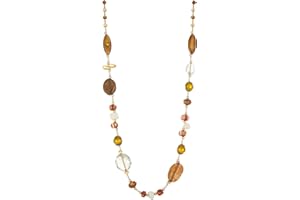 FULU AUTUMN Long Necklaces for Women Trendy Long Chunky Beaded Necklace Boho Fashion Costume Jewelry Mothers Day Gifts for Her