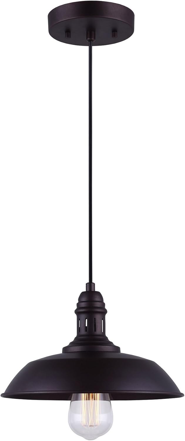 CANARM IPL351B01ORB Wellington 1 Light Cord Pendant, Oil Rubbed Bronze