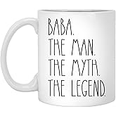 Baba The Man The Myth The Legend Coffee Mug - Christmas, Birthday, Father's Day Gift - Best 11oz Cup for Baba