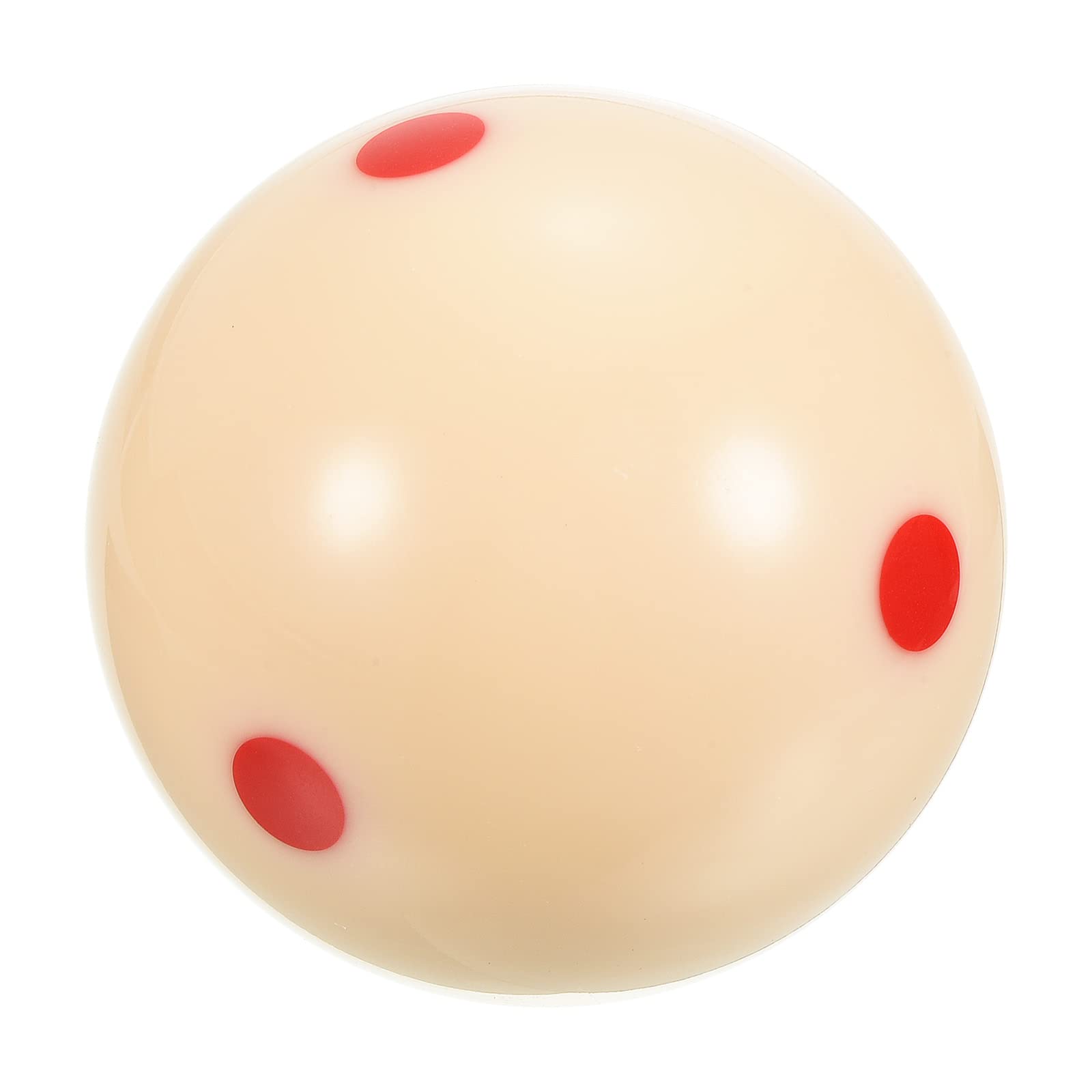 PATIKIL 2-1/4" Pool-Billiard Cue Ball with Red 6 Dots, Pro Cup Cue Ball Practice Training Pool Ball for Billiard Room Game Room, Beige