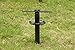 Beach Umbrella Sand Anchor, Metal Beach Umbrella Holder-Stands-Sand Grass Auger with Beach Bag-Heavy Duty Black