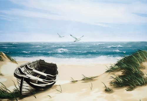 Brewster Home Fashions 8-092 Pacific Coast 8 Panel Mural with Paste, 12-Foot 9-…