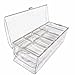 Ice Chilled 5 Compartment Condiment Server Caddy- Serving Tray Container with 5 Removable Dishes with over 2 Cup Capacity Each and Hinged Lid (5 Compartment Condiment Server with 3 Tongs and 3 Spoons)